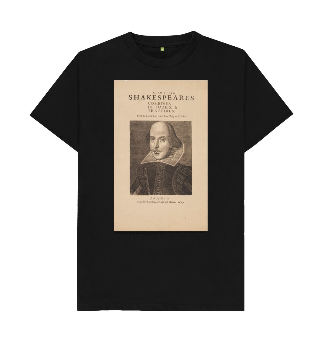 Black william shakespeare unisex t shirt