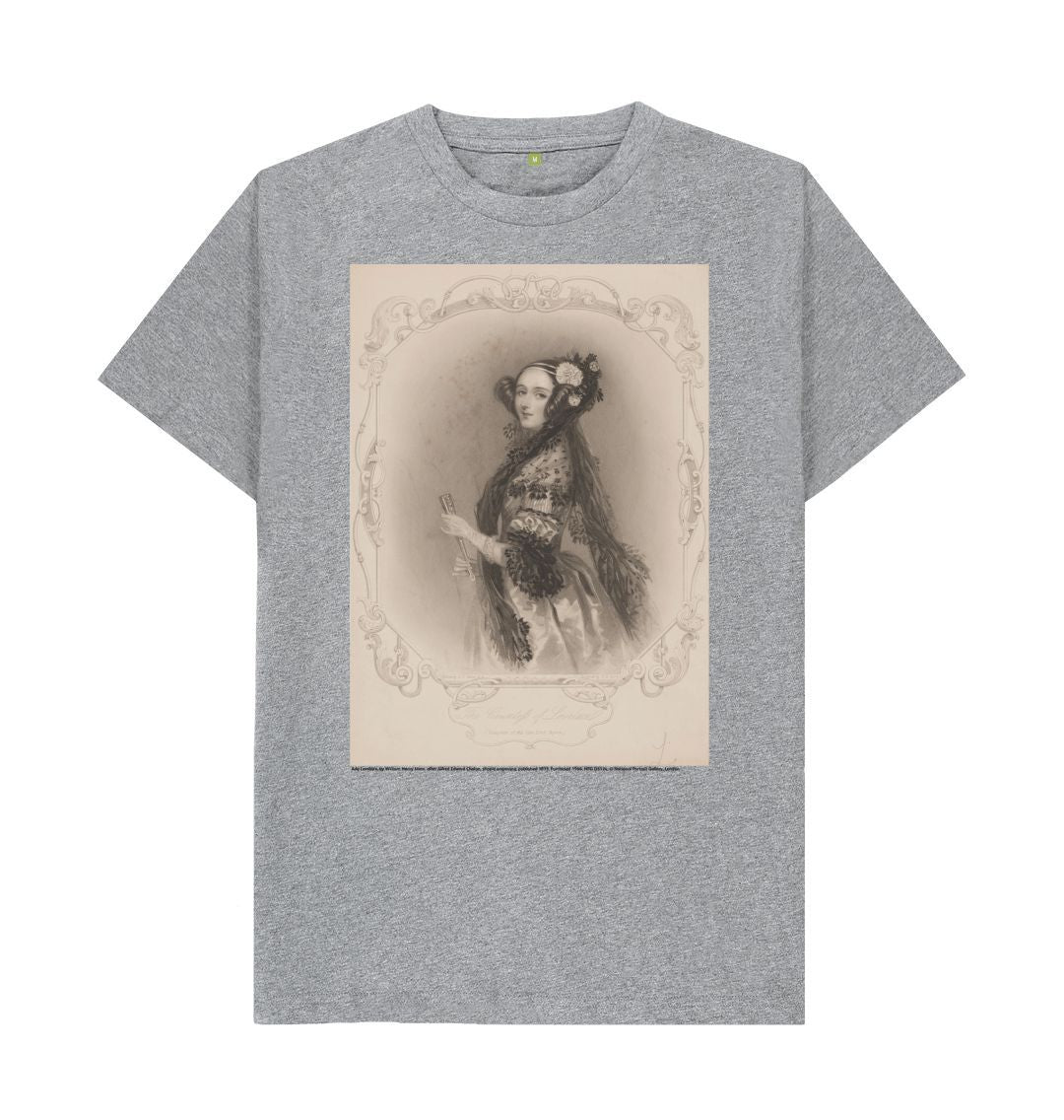 Athletic grey ada lovelace unisex crew neck t shirt