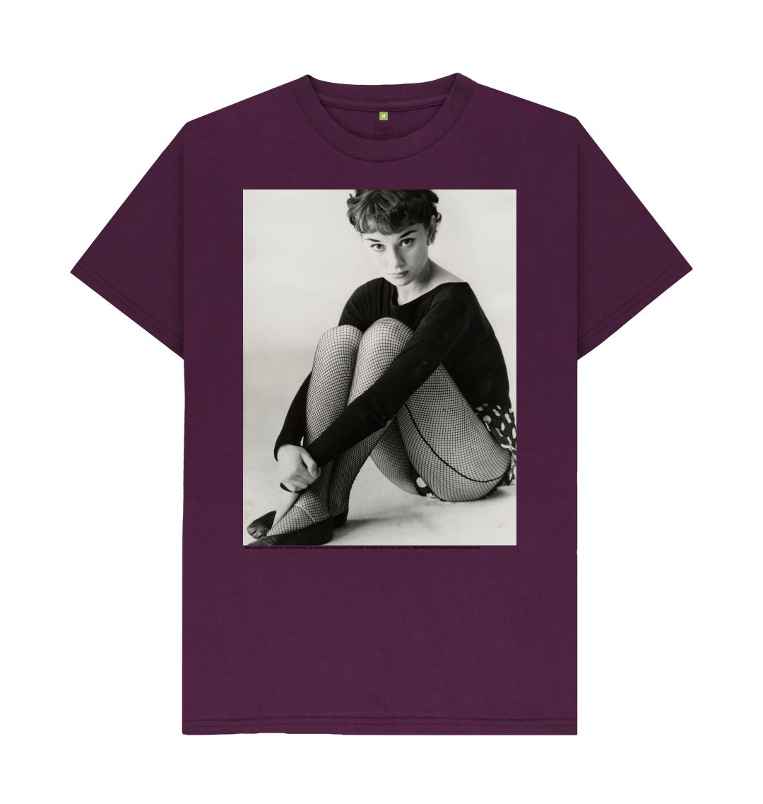 Purple audrey hepburn unisex t shirt