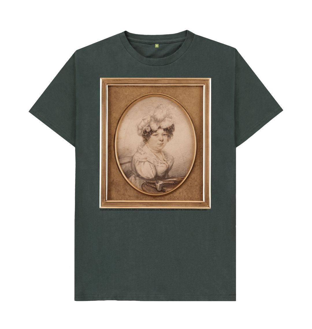 Dark grey sarah biffin unisex crew neck t shirt