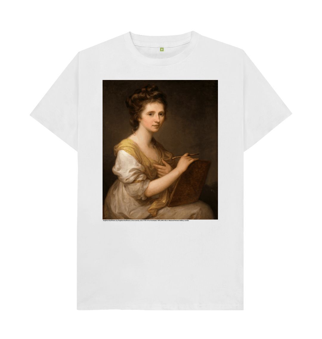 White angelica kauffmann unisex crew neck t shirt