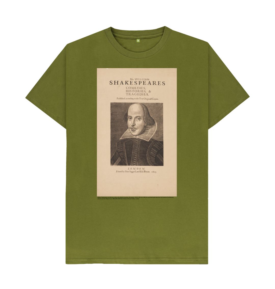 Moss green william shakespeare unisex t shirt