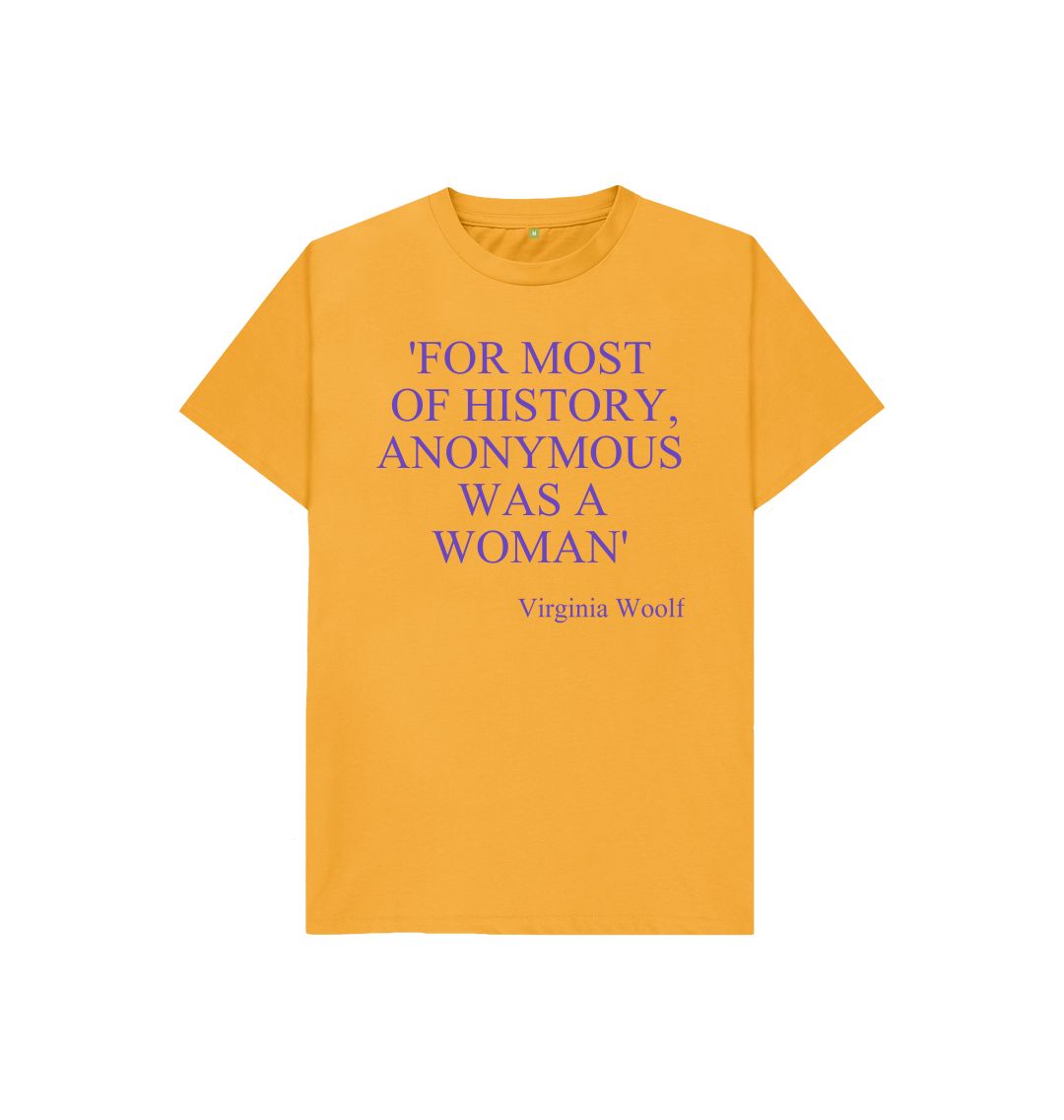 Mustard kids virginia woolf quote t shirt