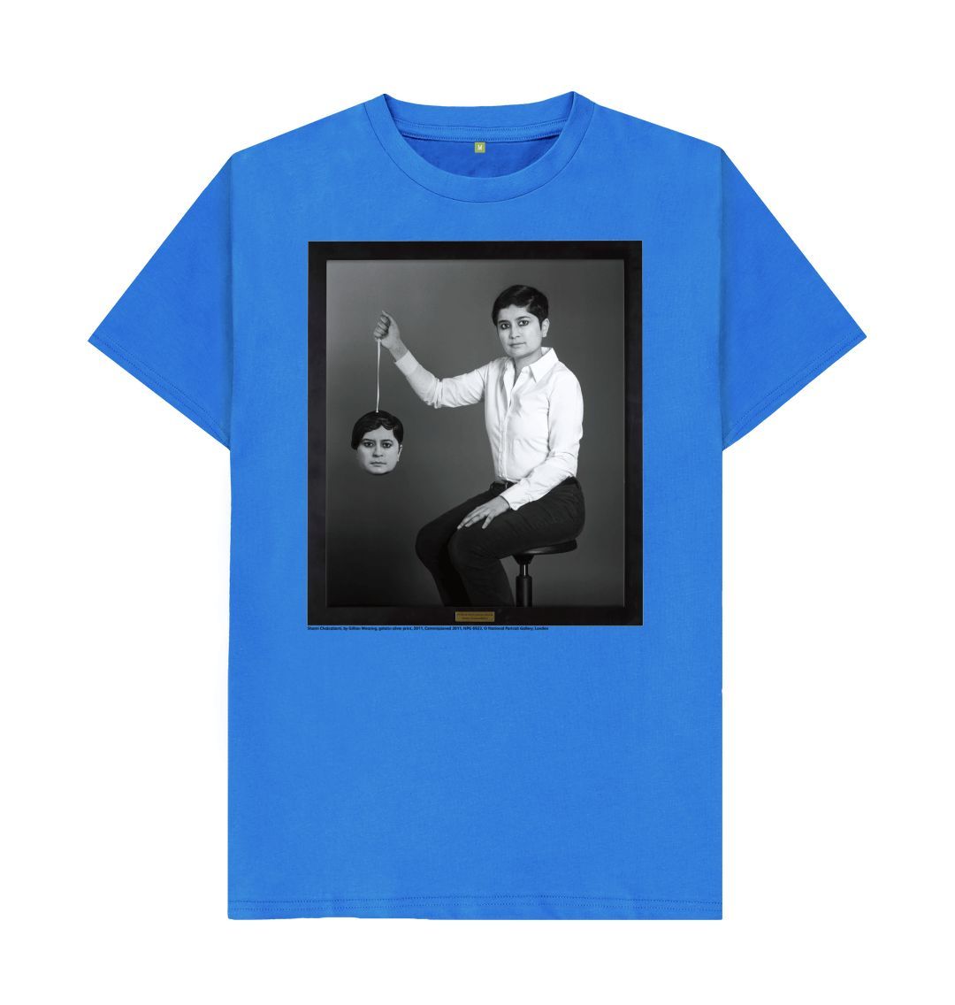 Bright blue shami chakrabarti unisex crew neck t shirt