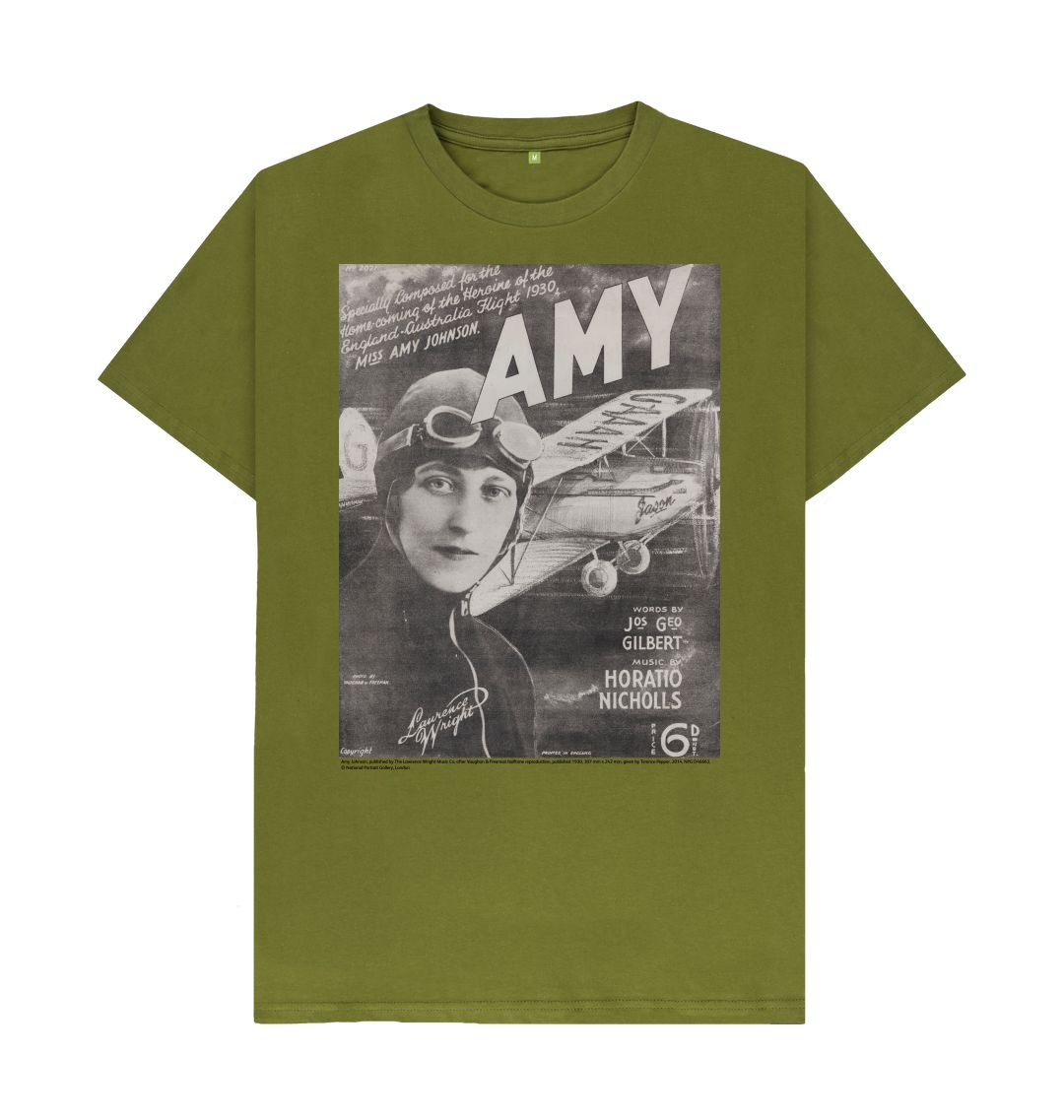 Moss green amy johnson sheet music cover unisex t shirt