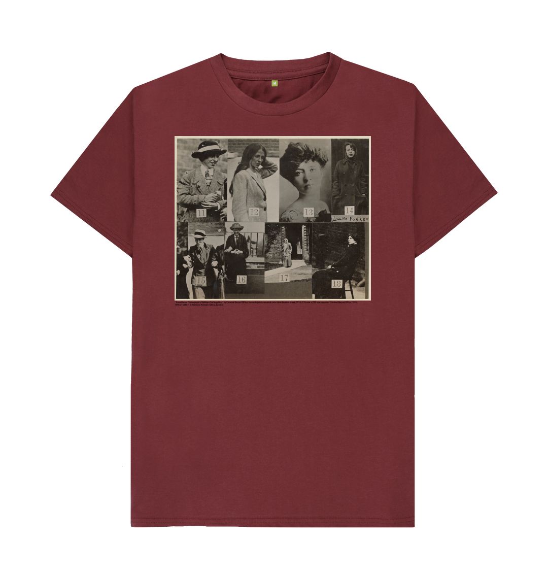 Red wine 'surveillance photograph of militant suffragettes' npg x132847 unisex t shirt