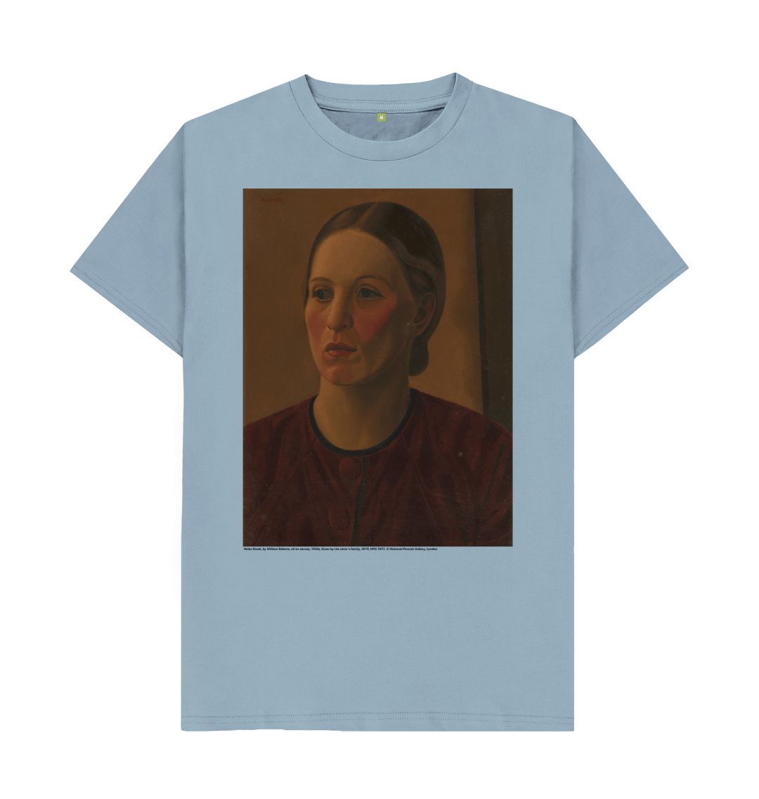Stone blue helen brook unisex crew neck t shirt