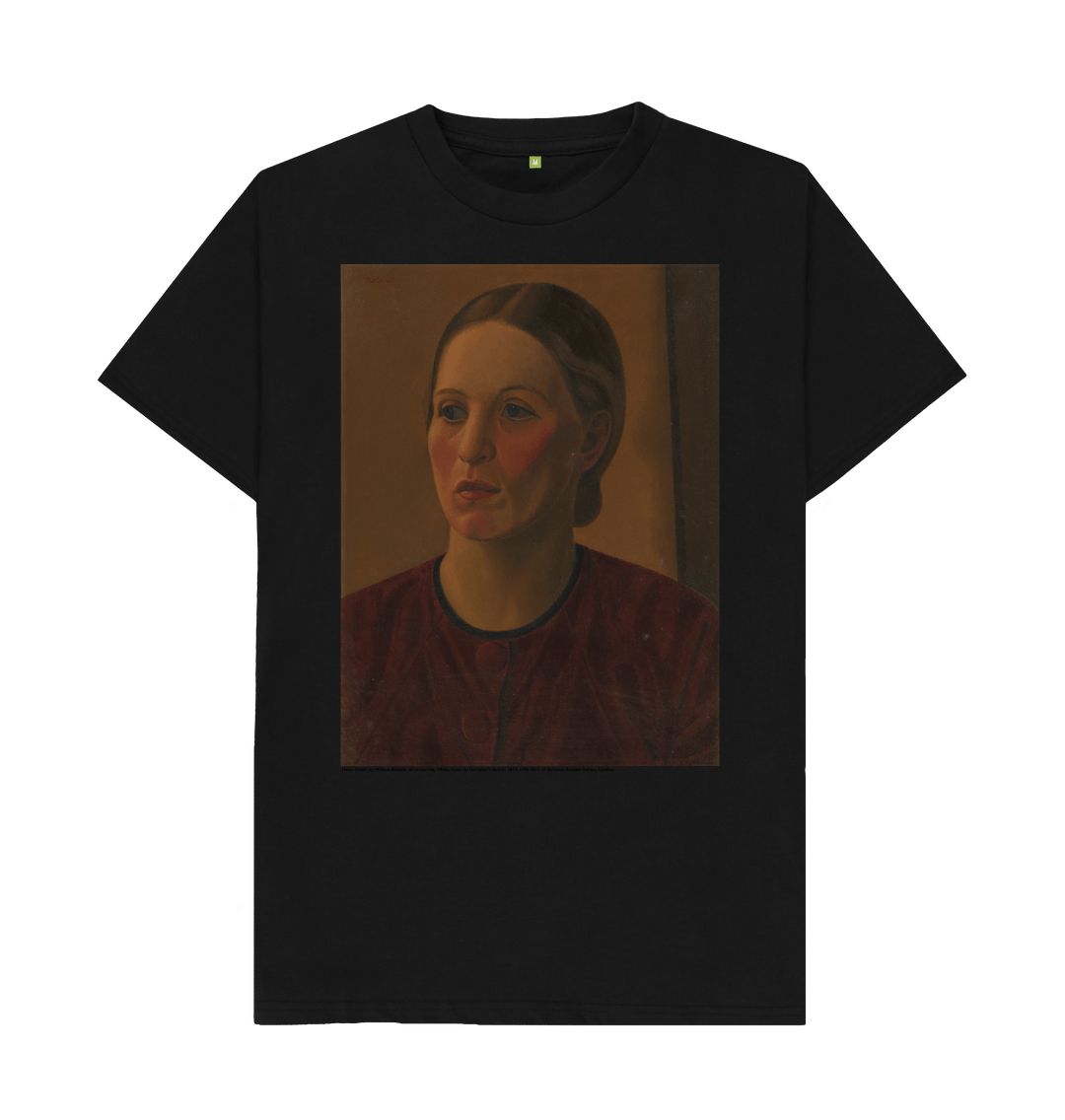 Black helen brook unisex crew neck t shirt