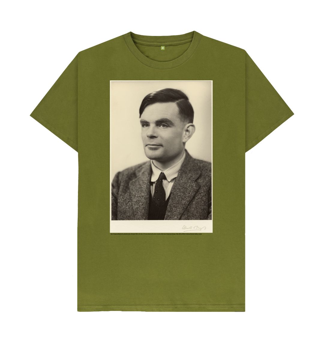 Moss green alan turing unisex t shirt
