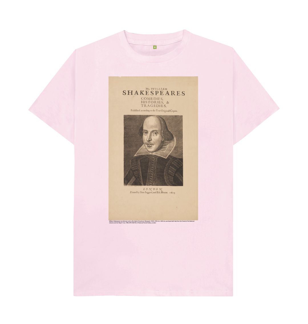 Pink william shakespeare unisex t shirt