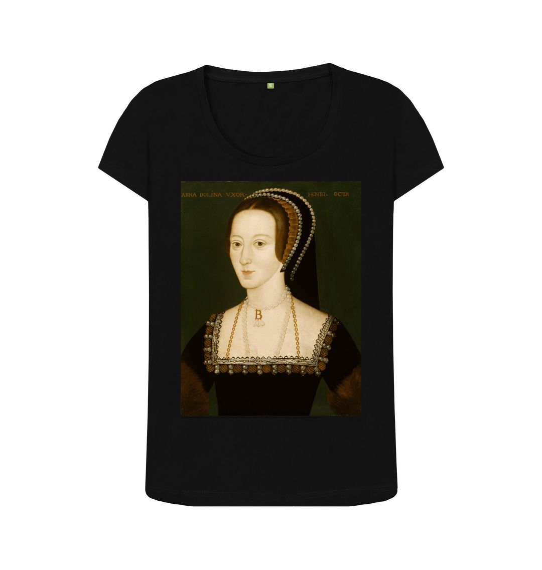 Black anne boleyn women's scoop neck t shirt