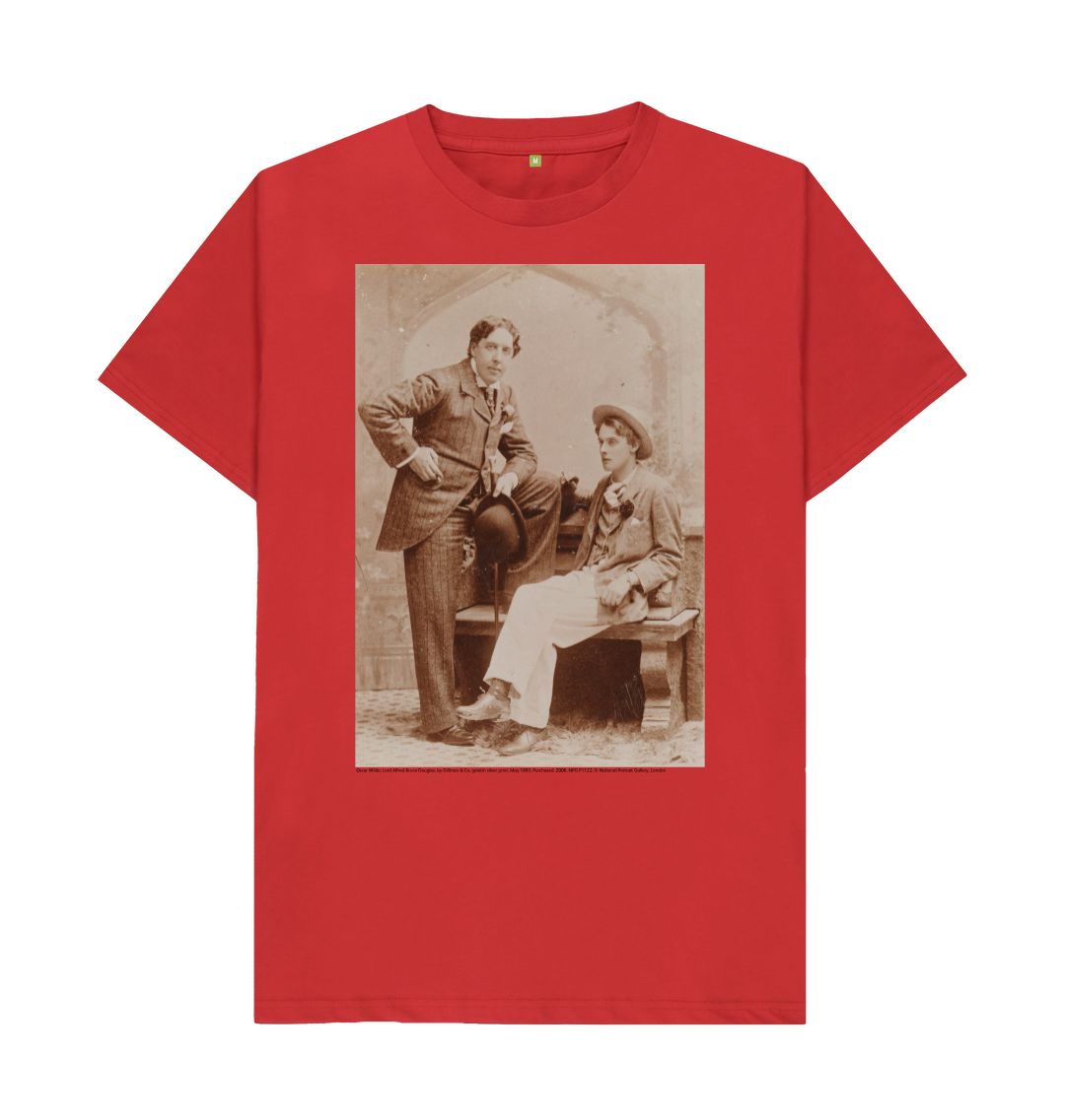 Red oscar wilde and lord alfred bruce douglas unisex t shirt