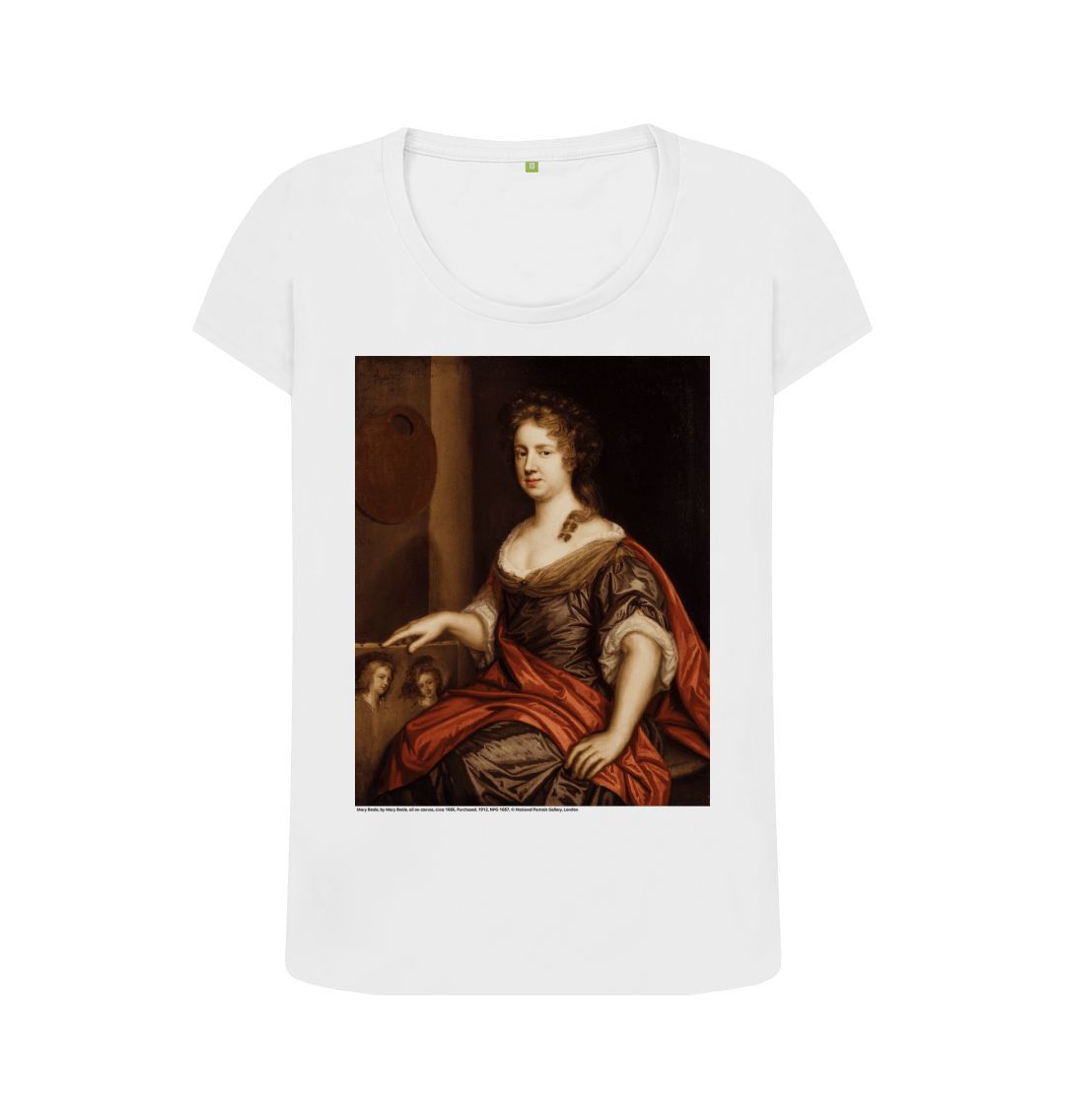 White mary beale women's scoop neck t shirt