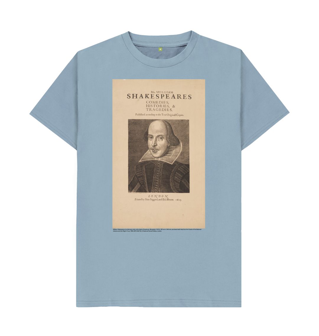 Stone blue william shakespeare unisex t shirt