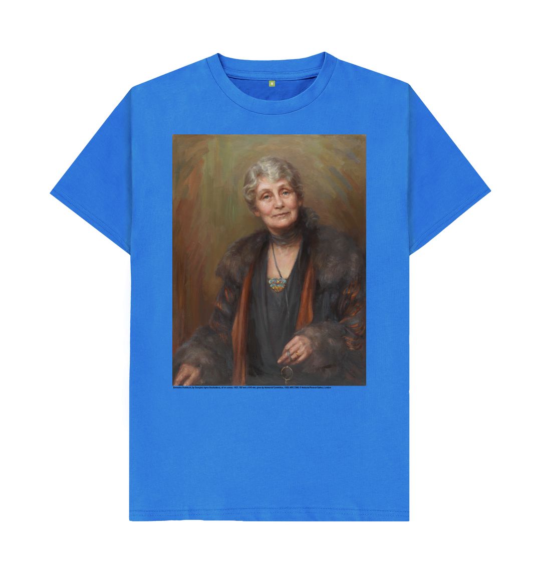 Bright blue emmeline pankhurst unisex t shirt