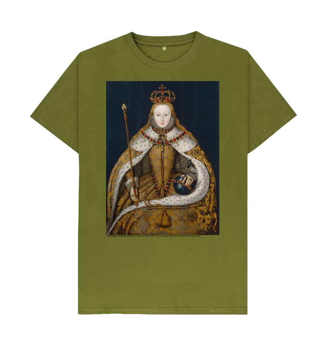 Moss green queen elizabeth i unisex t shirt