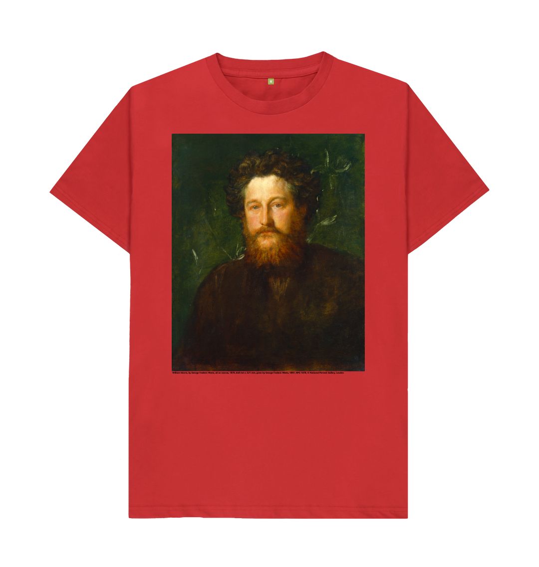 Red william morris unisex t shirt