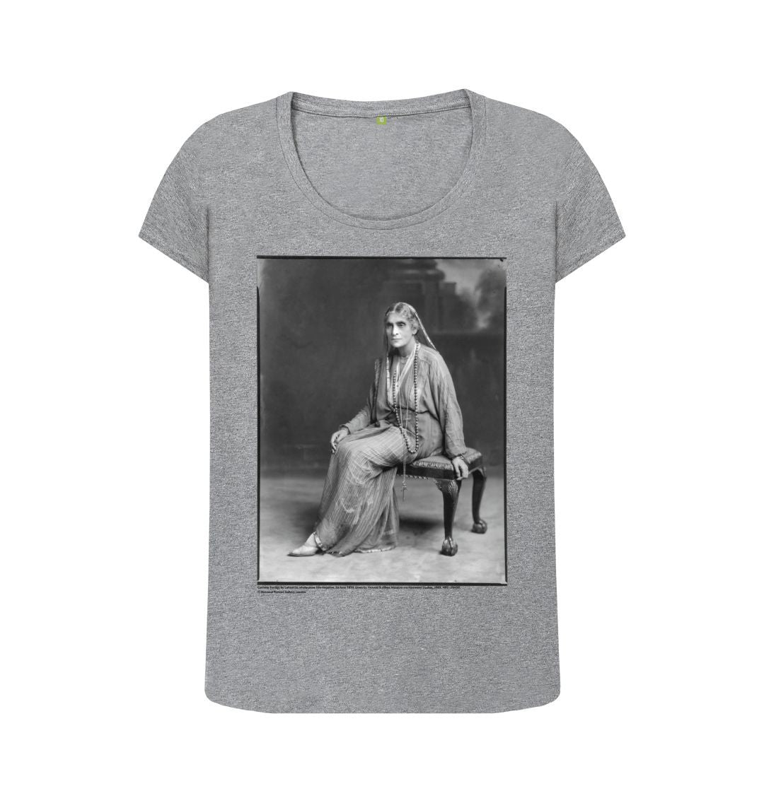 Athletic grey cornelia sorabji women's scoop neck t shirt