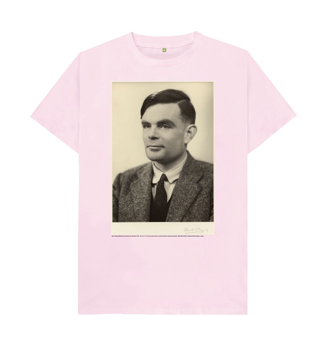 Pink alan turing unisex t shirt