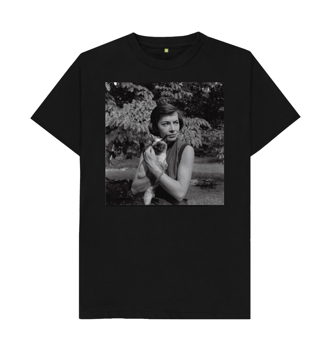Black printed t shirt front