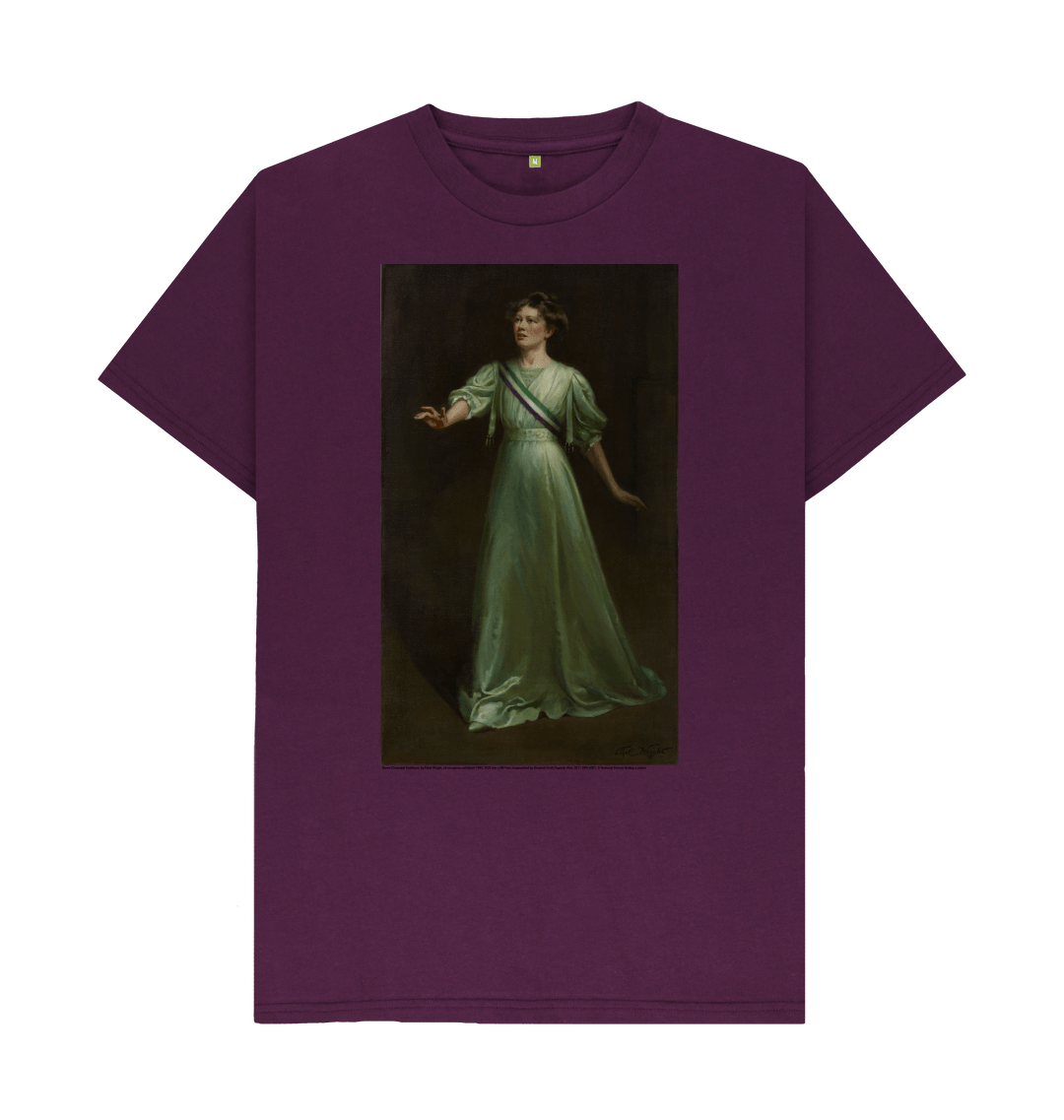 Purple printed t shirt front