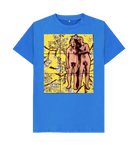 Bright Blue Printed T-shirt Front