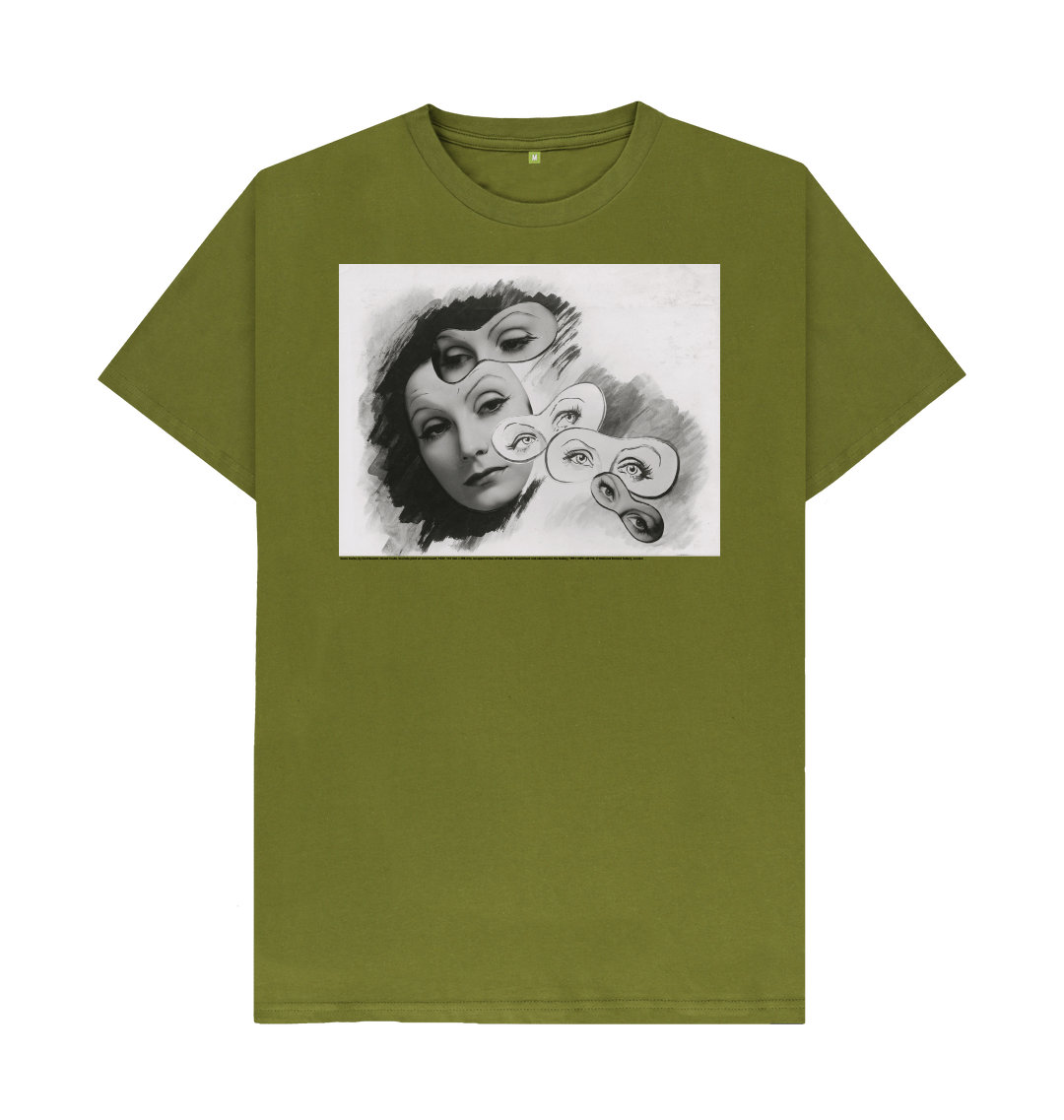 Moss green printed t shirt front