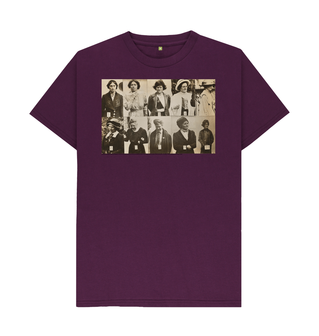 Purple printed t shirt front