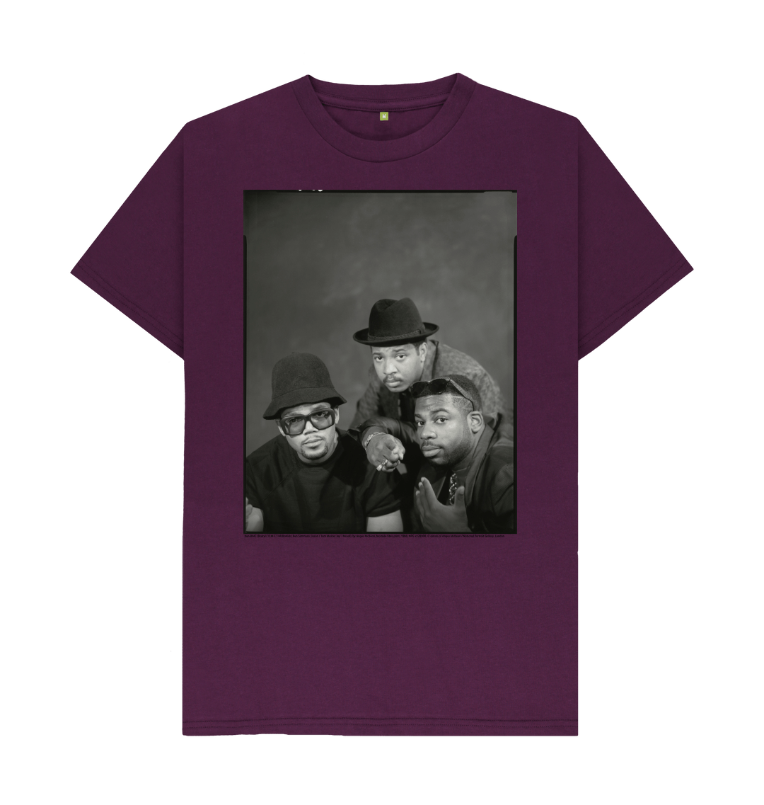 Purple printed t shirt front