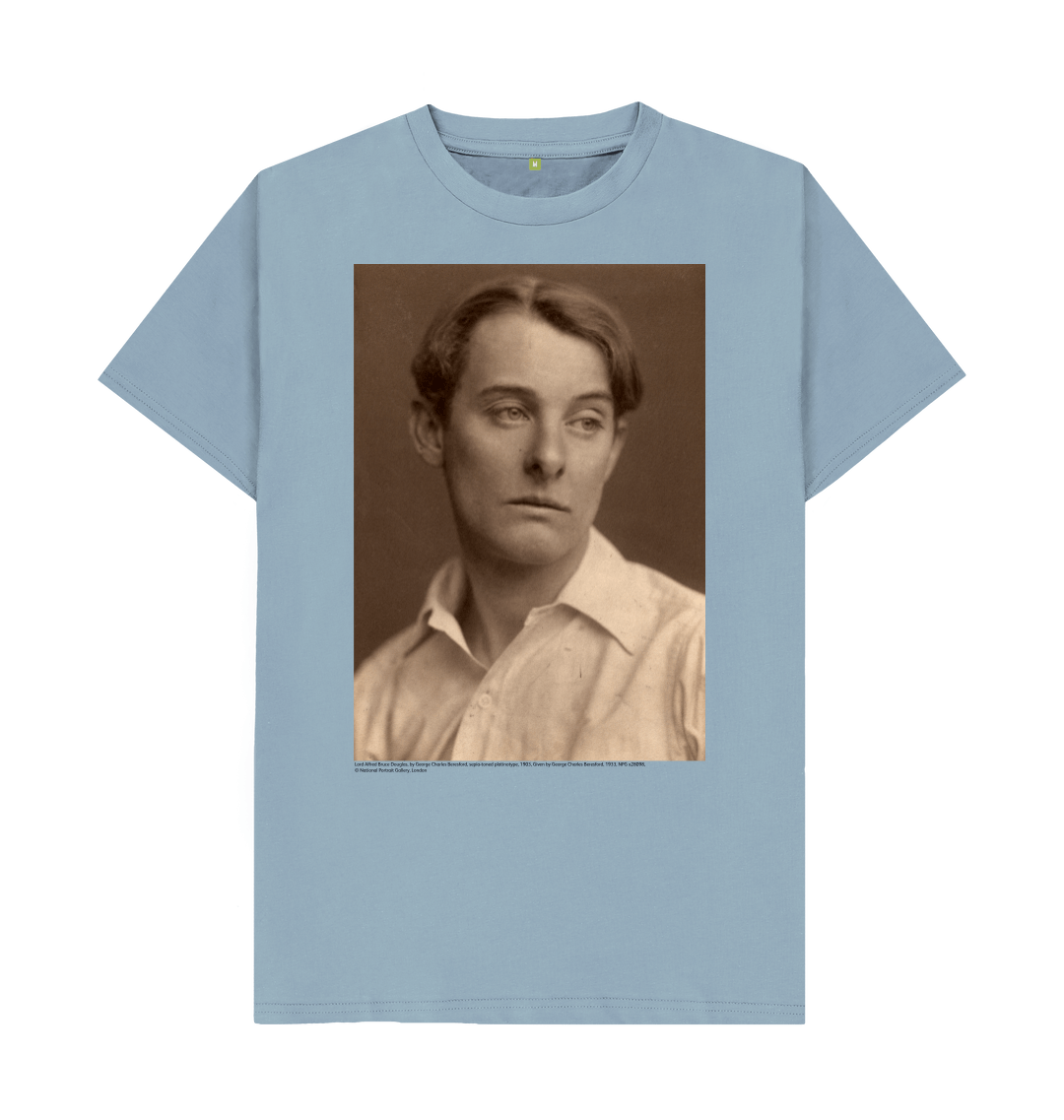 Stone blue printed t shirt front