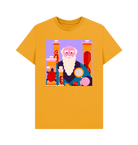 Mustard Printed T-shirt Front