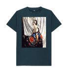Denim Blue Printed T-shirt Front