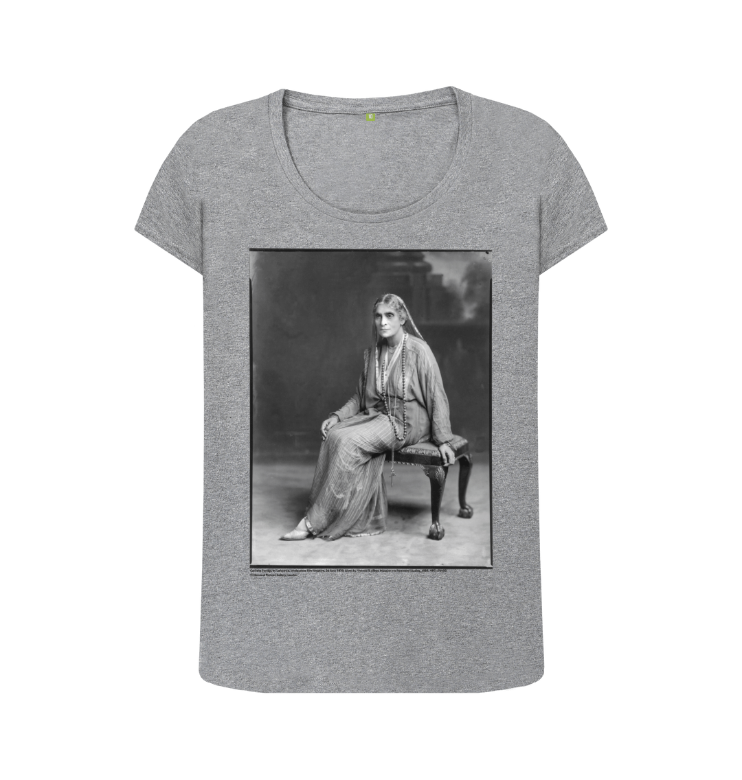 Athletic grey printed t shirt front