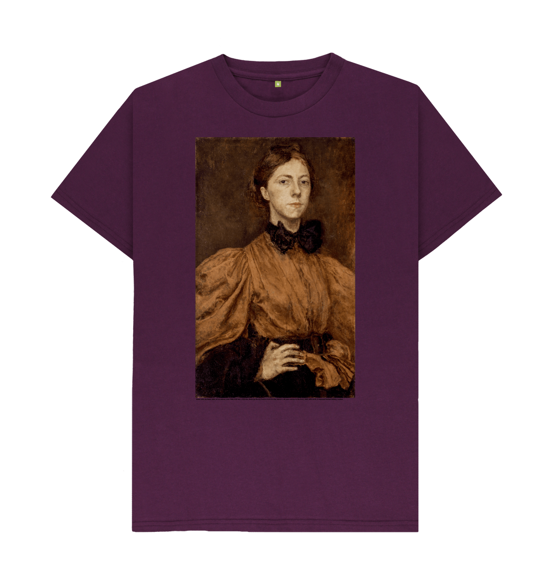 Purple printed t shirt front