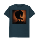 Denim Blue Printed T-shirt Front