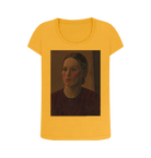 Mustard Printed T-shirt Front