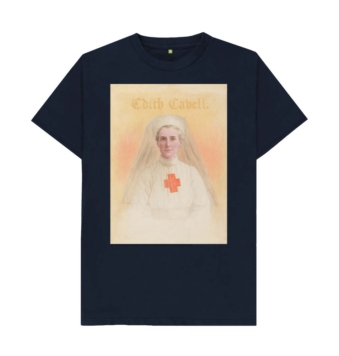 Navy blue printed t shirt front
