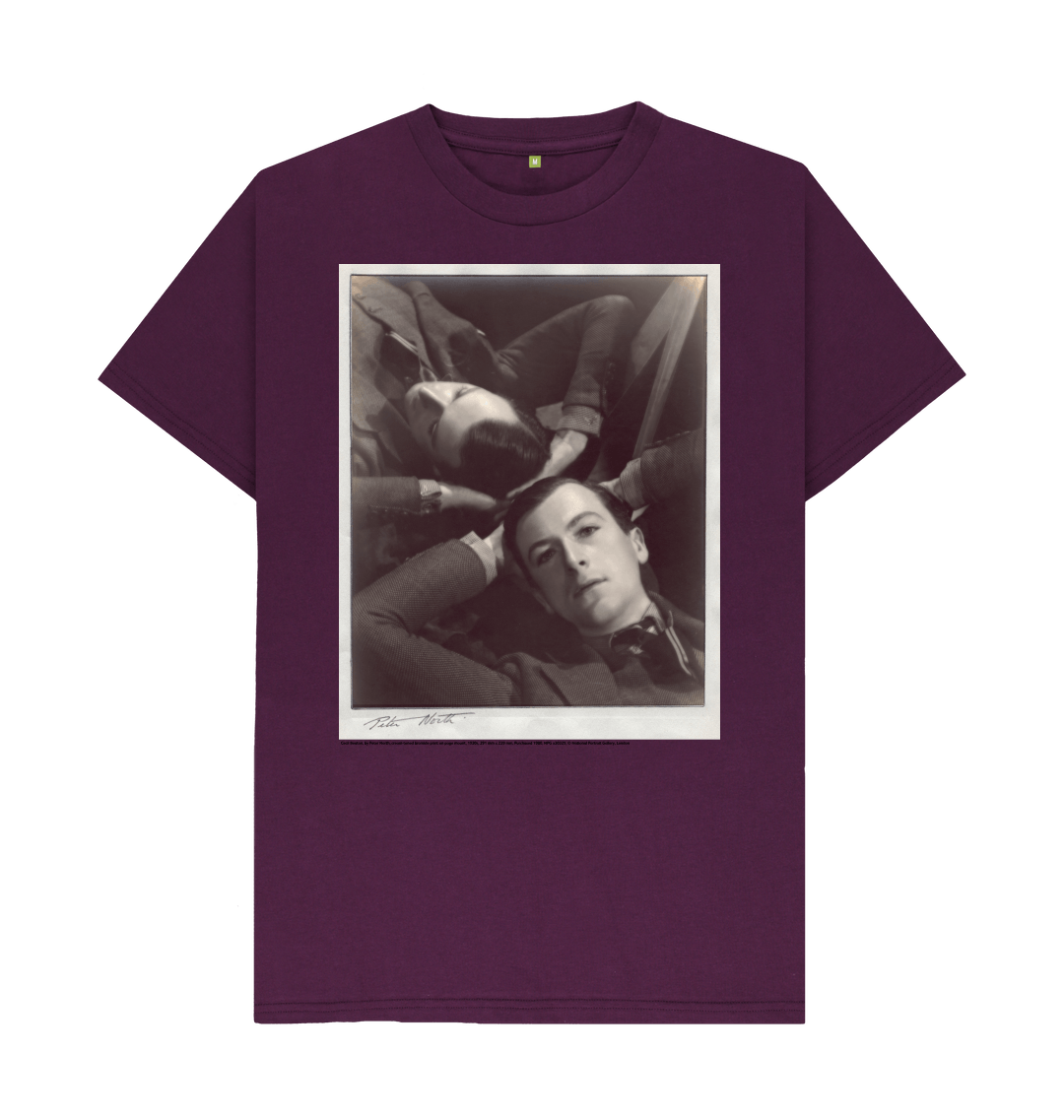 Purple printed t shirt front