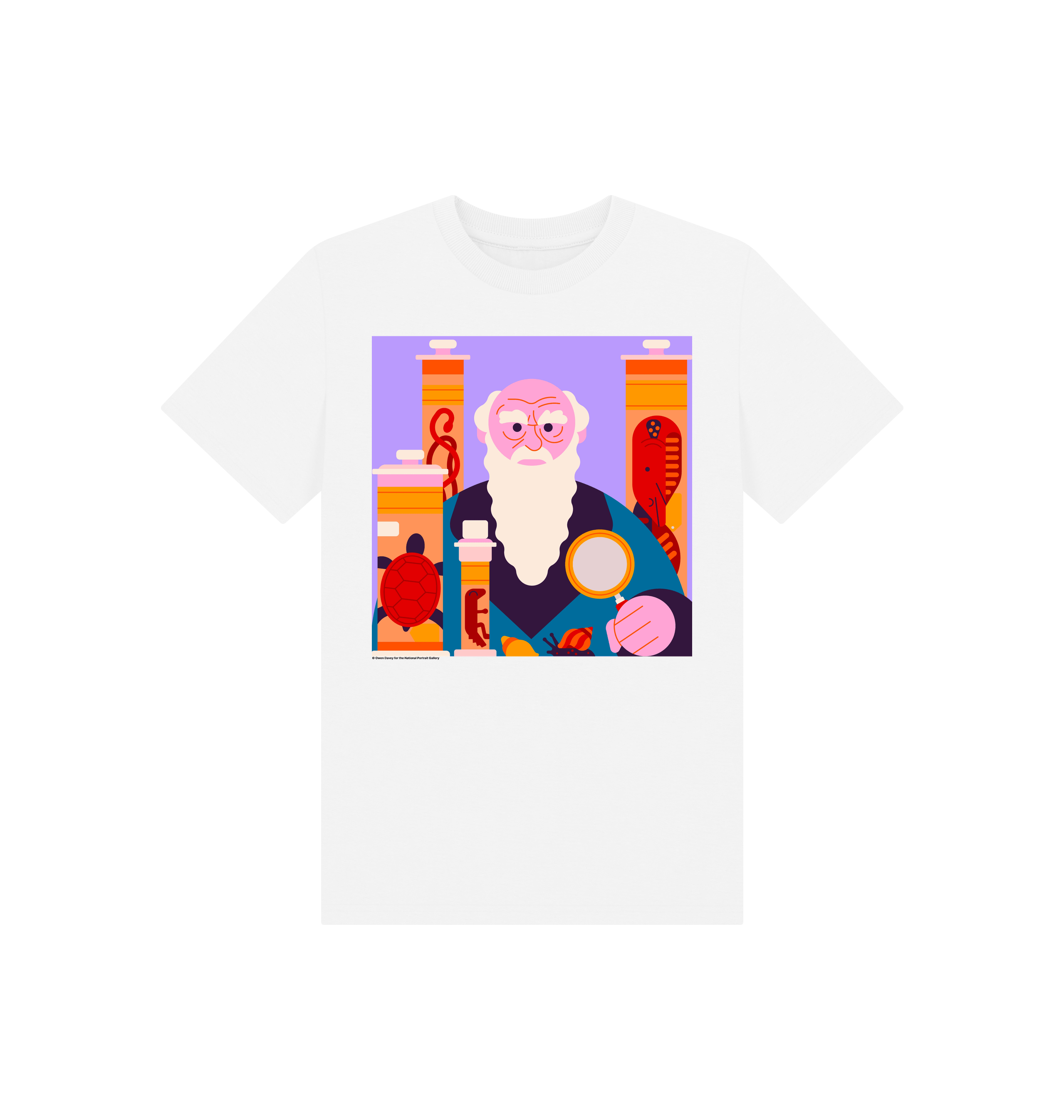 White printed kids t shirt front