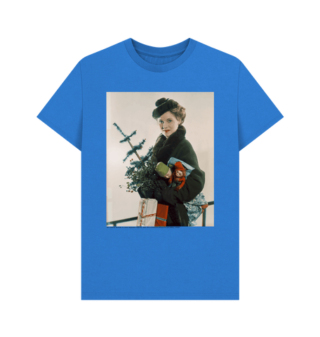 Bright Blue Ann Todd by Yevonde Unisex Crew Neck T-shirt