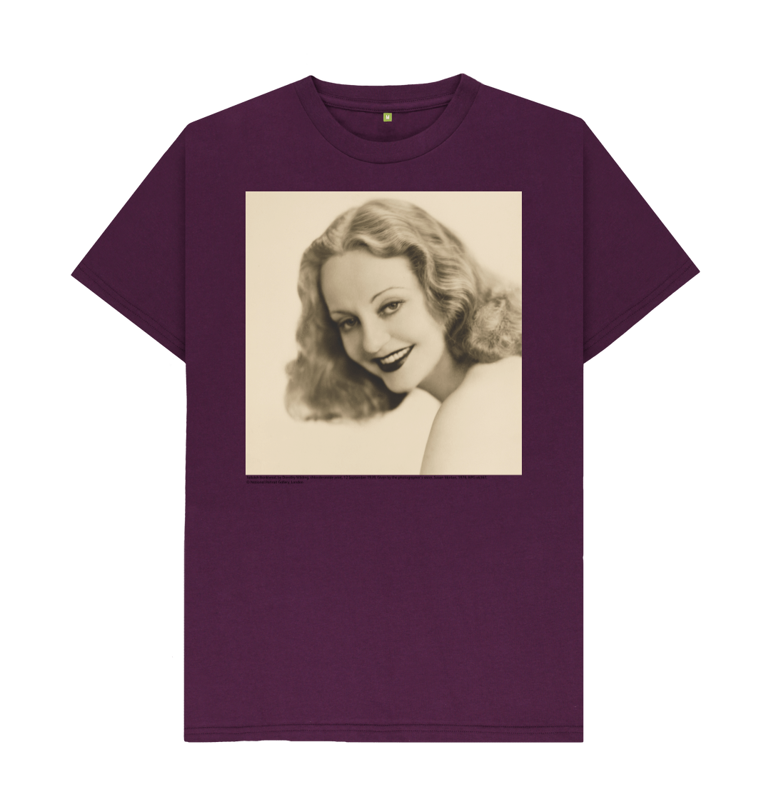 Purple printed t shirt front