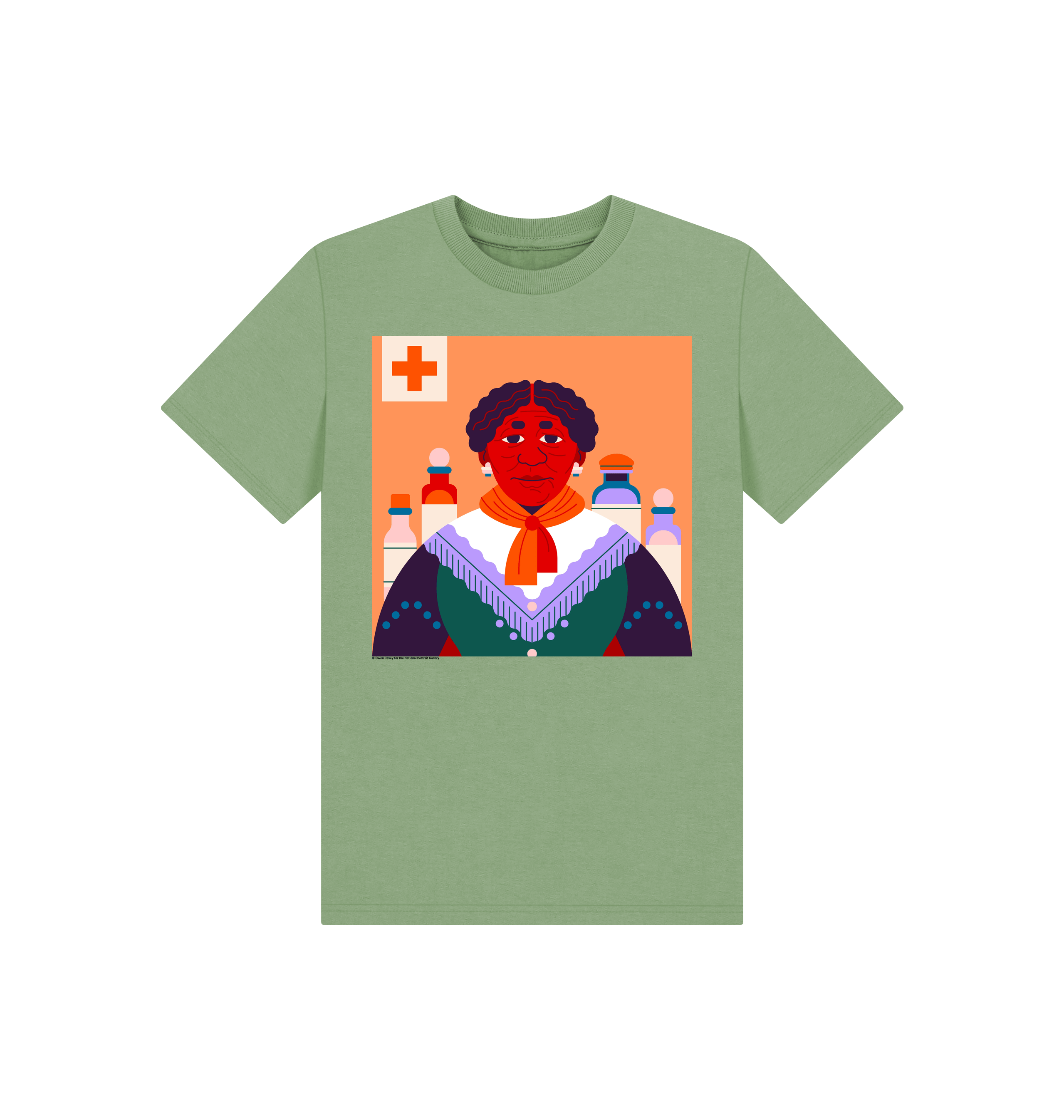 Sage printed kids t shirt front