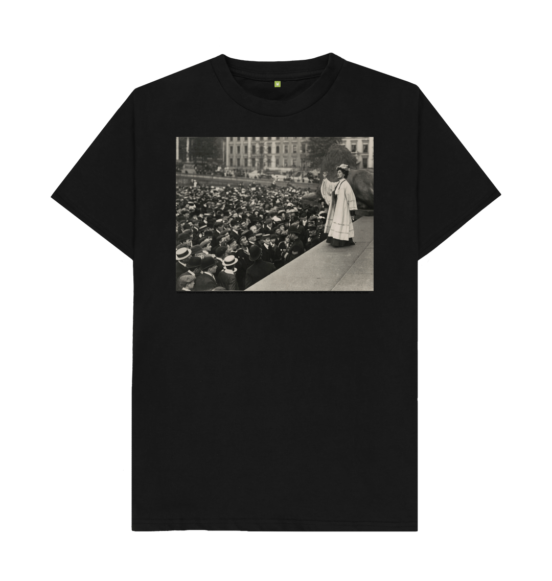 Black printed t shirt front