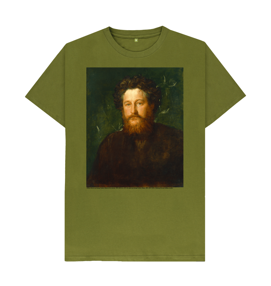 Moss green printed t shirt front