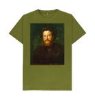 Moss Green Printed T-shirt Front