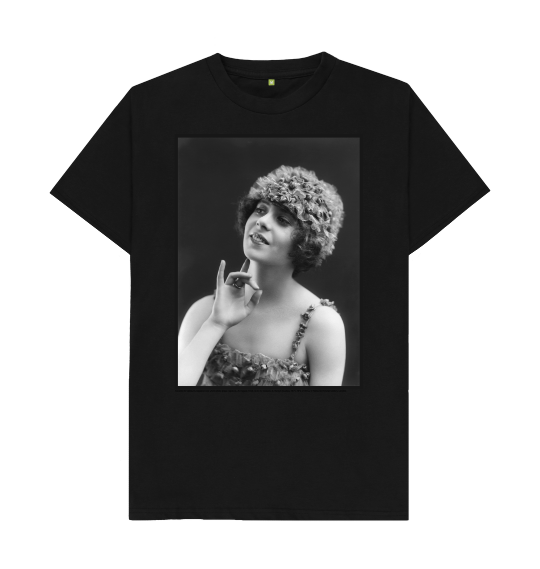 Black printed t shirt front