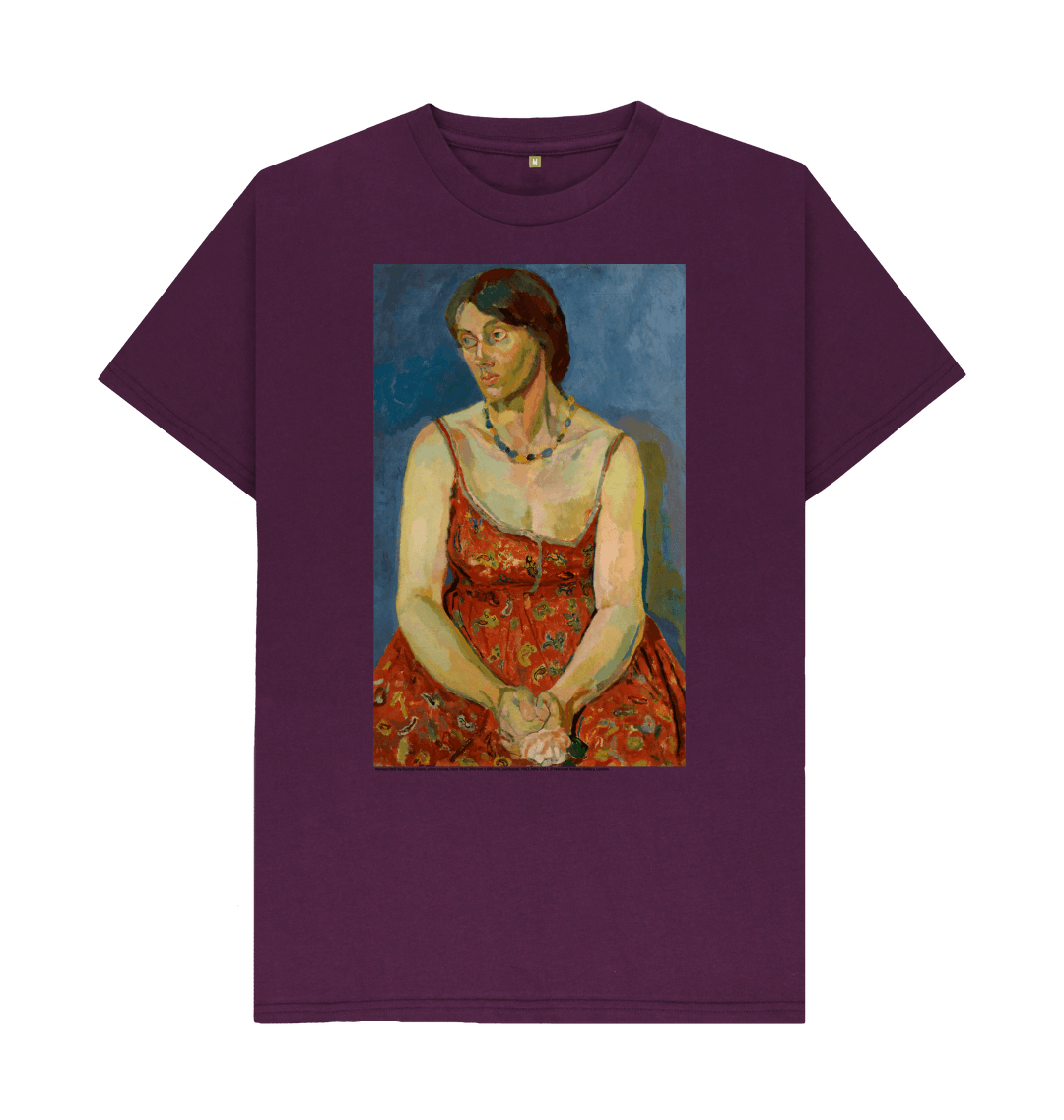 Purple printed t shirt front