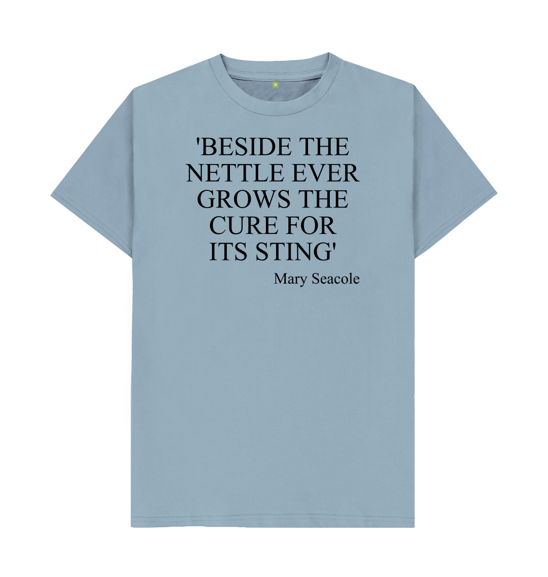 Stone blue printed t shirt front