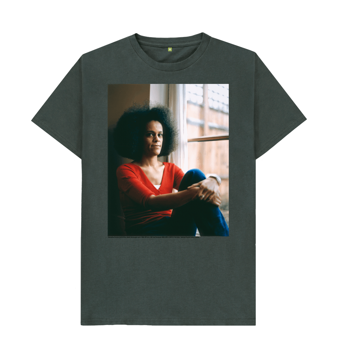 Dark grey printed t shirt front