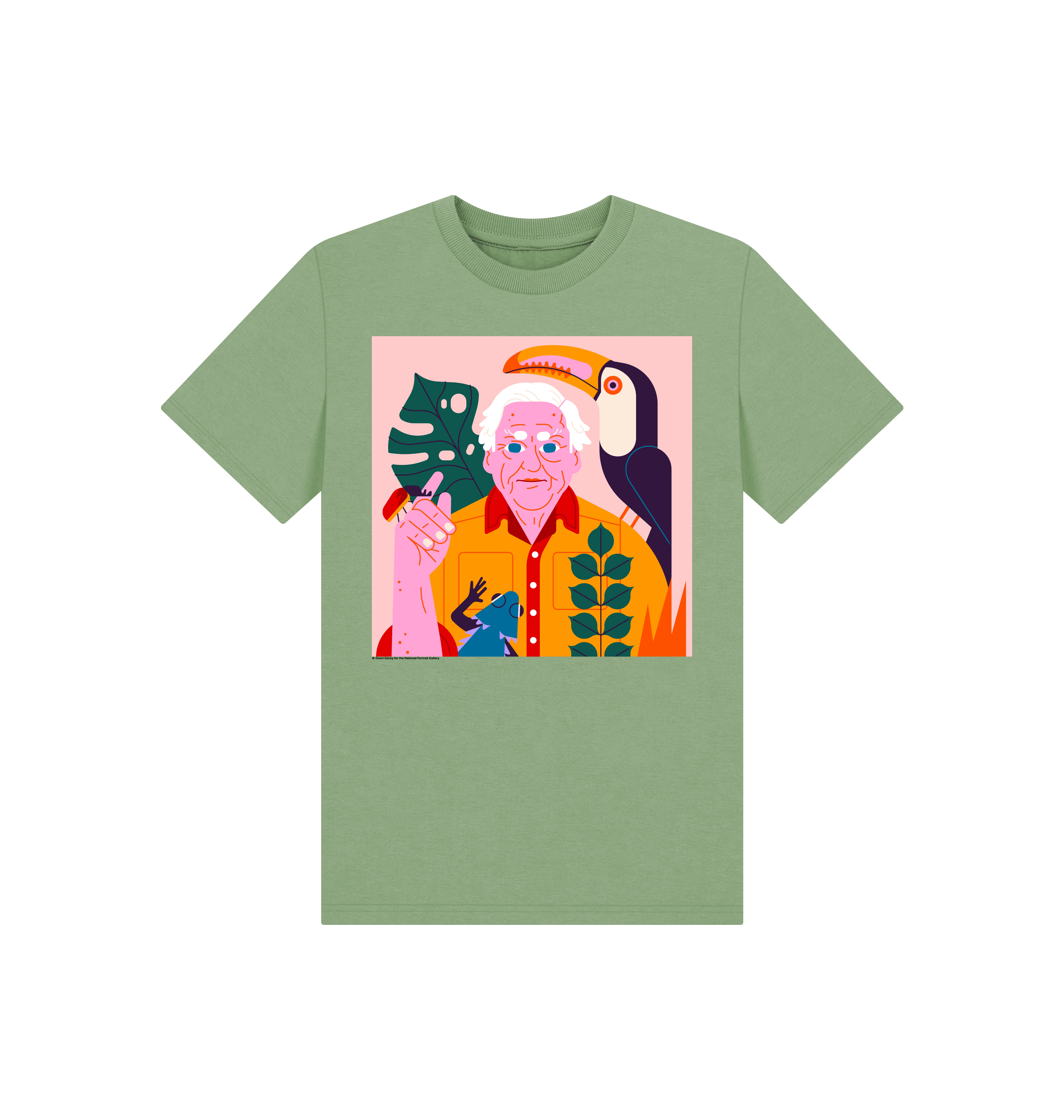 Sage printed kids t shirt front
